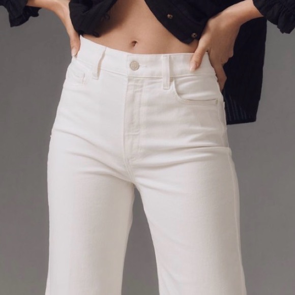 PAIGE The Anessa High-Rise Wide-Leg White Jeans 33 may fit smaller - Picture 2 of 12